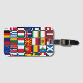 Wereldvlaggen Bagagelabel (Voorkant (horizontaal))