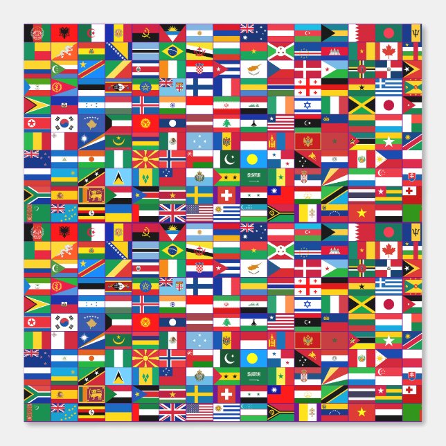 Wereldvlaggen Behang (Voorkant)