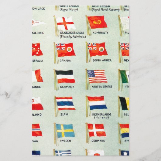  wereldvlaggen briefpapier (Voorkant)