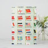  wereldvlaggen briefpapier (Staand voorkant)