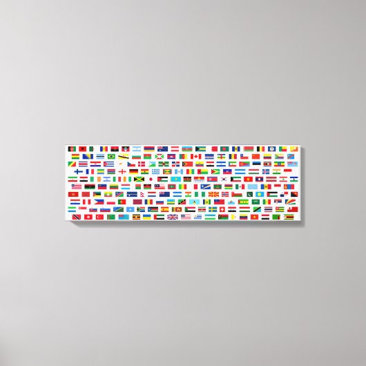 Wereldvlaggen Canvas Afdruk (Voorkant)