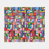 Wereldvlaggen Fleece Deken (Voorkant (Horizontaal))