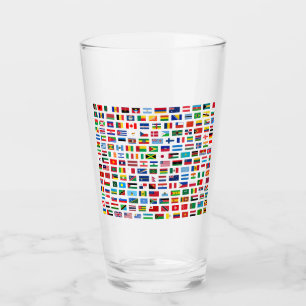 Wereldvlaggen Glas