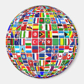 Wereldvlaggen Globe, Internationaal, Magneet (Voorkant)