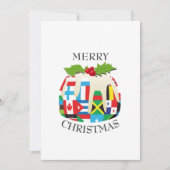 WERELDVLAGGEN | kerstpudding | feestelijk Feestdagenkaart (Voorkant)