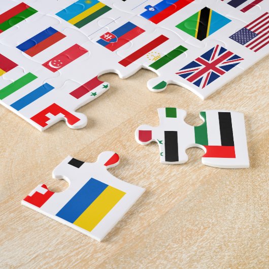 Wereldvlaggen Legpuzzel (Zijkant)