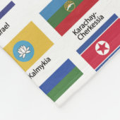 Wereldvlaggen met landnamen fleece deken (Hoek)