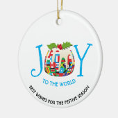 Wereldvlaggen nemen deel aan de Festive Pudding Keramisch Ornament (Links)