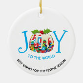 Wereldvlaggen nemen deel aan de Festive Pudding Keramisch Ornament (Achterkant)