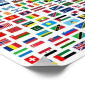 Wereldvlaggen Poster (Hoek)
