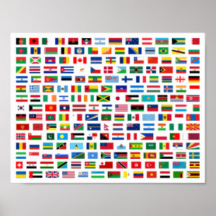 Wereldvlaggen Poster