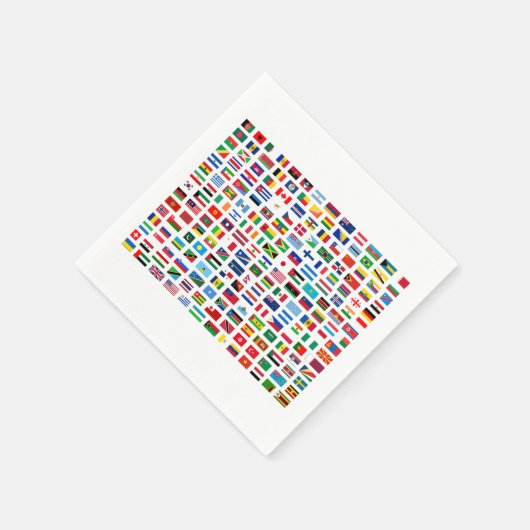 Wereldvlaggen Servet (Hoek)