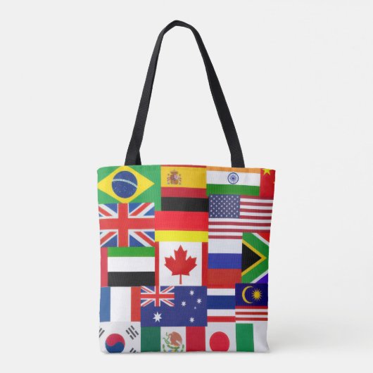 Wereldvlaggen Tote Bag (Achterkant)