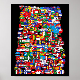 Wereldvlaggen van landen poster