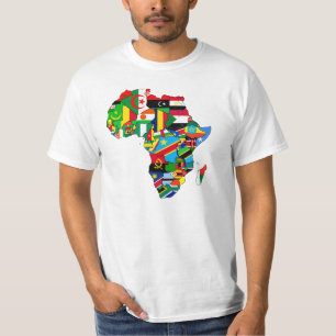 Wereldvlaggen - Vlaggenkaart van Afrikaanse liefde T-shirt