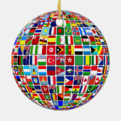 Wereldvlaggen Wereldbol, Internationaal, Keramisch Ornament (Achterkant)