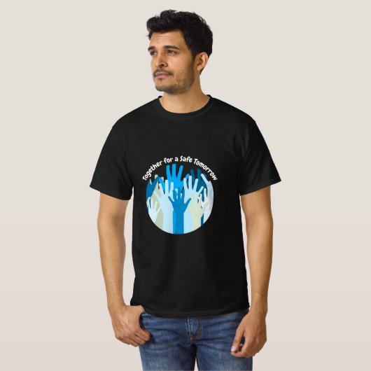 Wereldvluchtelingendag: hoop kent geen grenzen t-shirt (Voorkant volledig)