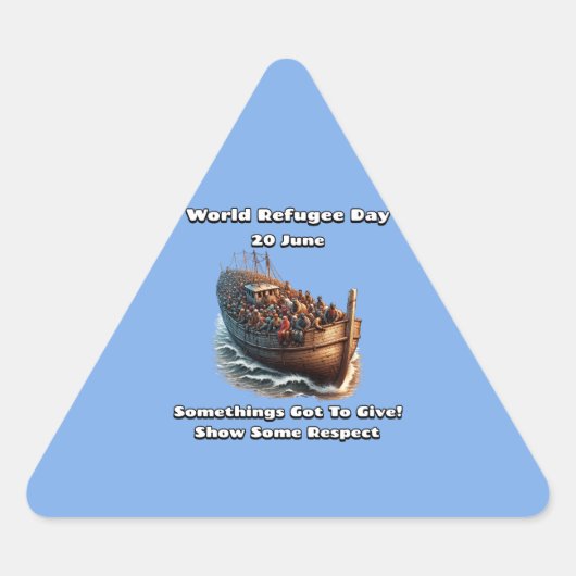 Wereldvluchtelingendag. Show enig respect. Sticker (Voorkant)