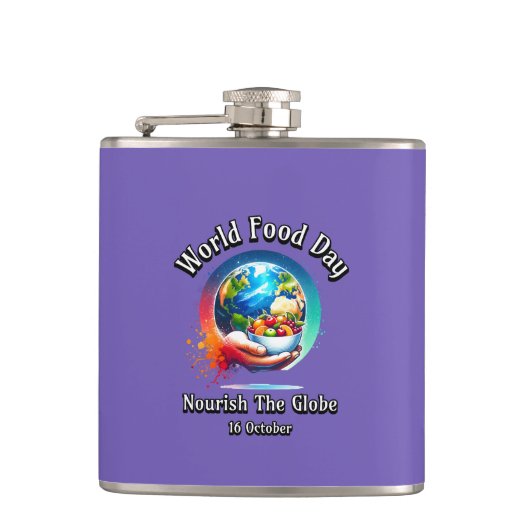 Wereldvoedseldag. 16 oktober heupfles (Voorkant)