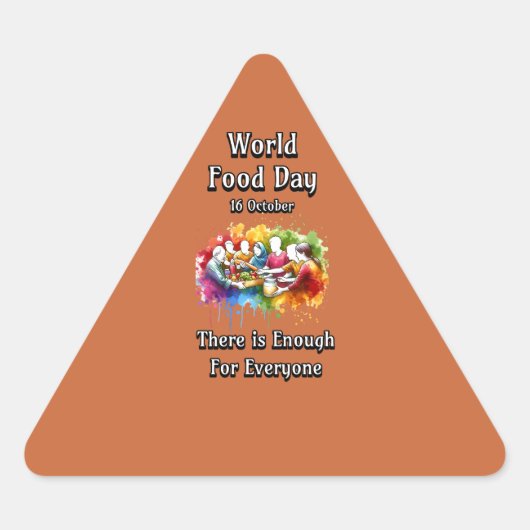 Wereldvoedseldag. Genoeg voor iedereen. Sticker (Voorkant)