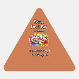 Wereldvoedseldag. Genoeg voor iedereen. Sticker