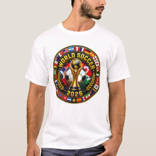 Wereldvoetbal 2026 Internationaal Vlaggen Kampioen T-shirt