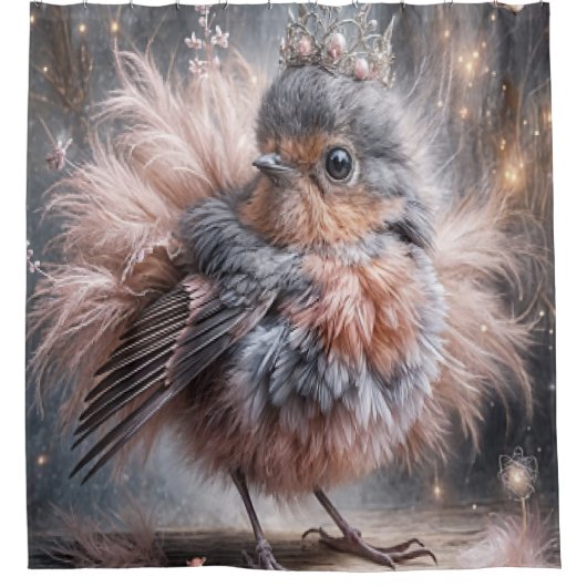 wereldvogel douchegordijn (Voorkant)