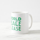 Wereldvrede alstublieft koffiemok (Voorkant rechts)