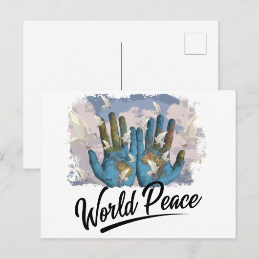 Wereldvrede Briefkaart (Voorkant / Achterkant)