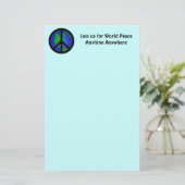 Wereldvrede Briefpapier (Staand voorkant)