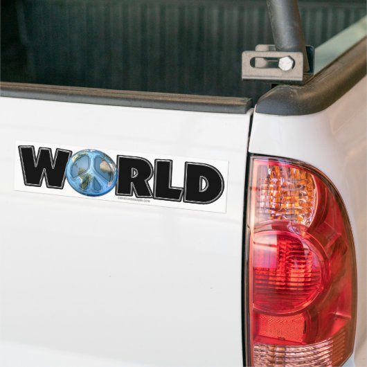 Wereldvrede Bumpersticker (Op Truck)