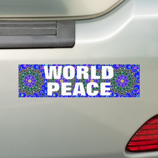 WERELDVREDE BUMPERSTICKER (Op auto)