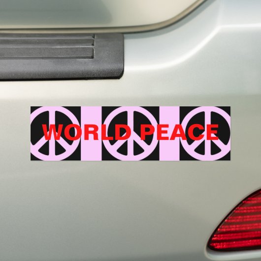 WERELDVREDE BUMPERSTICKER (Op auto)
