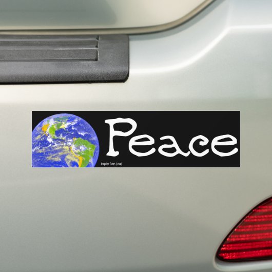 Wereldvrede Bumpersticker (Op auto)