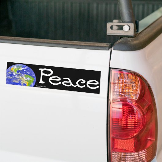 Wereldvrede Bumpersticker (Op Truck)