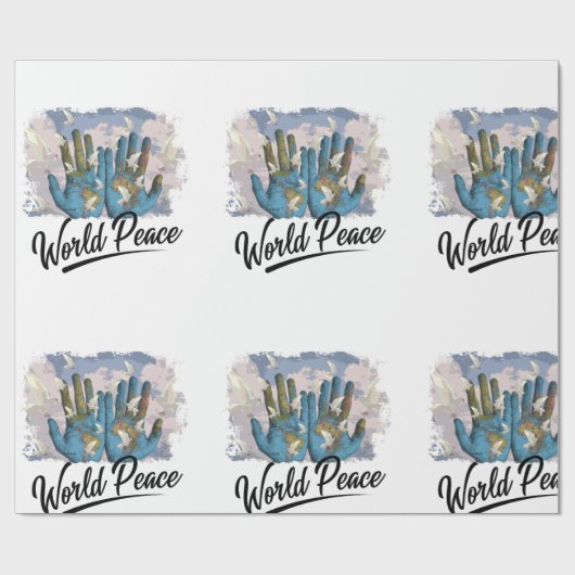 Wereldvrede Cadeaupapier (Vlak)