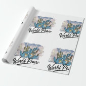 Wereldvrede Cadeaupapier (Uitgerold)