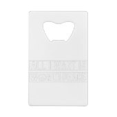 Wereldvrede Creditkaart Flessenopener (Achterkant)