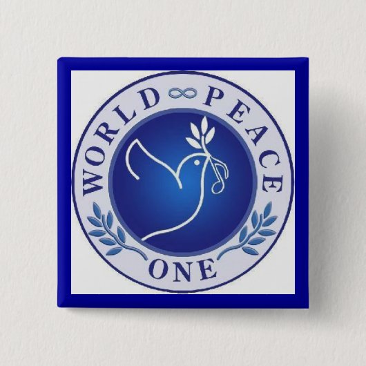 wereldvrede een vierkante button 5,1 cm (Voorkant)