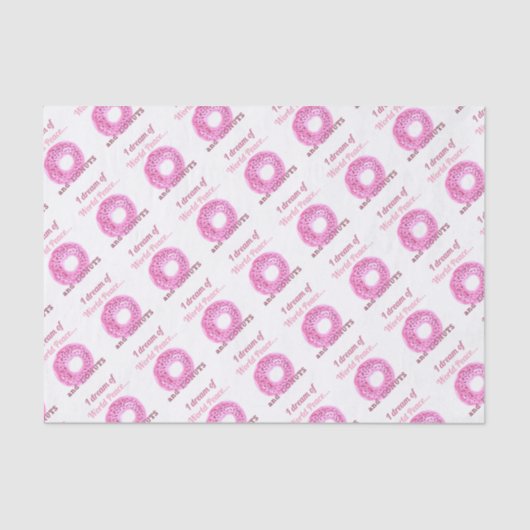 Wereldvrede en donuts tissuepapier (Voorkant)