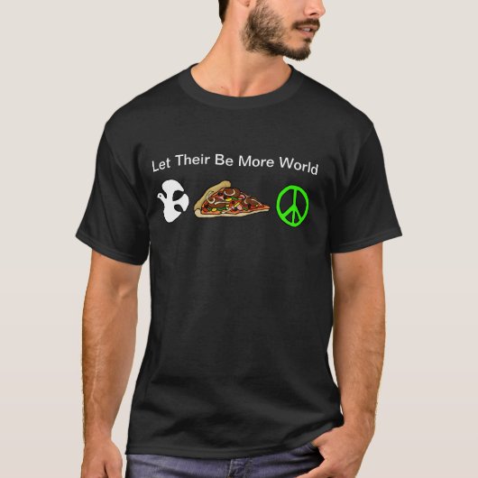 Wereldvrede en wereldkunst van het T-shirt van Piz (Voorkant)