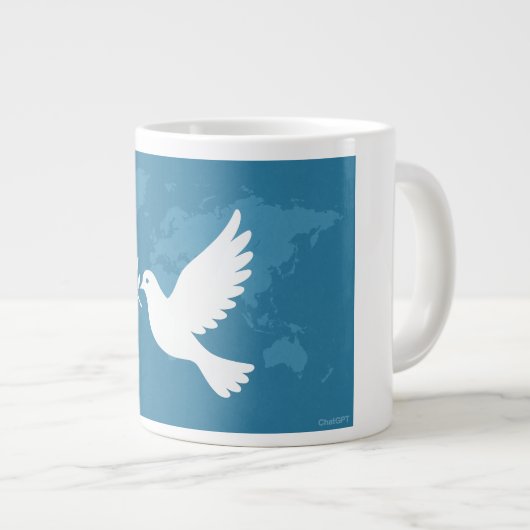 wereldvrede grote koffiekop (Voorkant rechts)