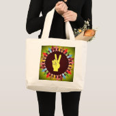 WERELDVREDE GROTE TOTE BAG (Voorkant (product))