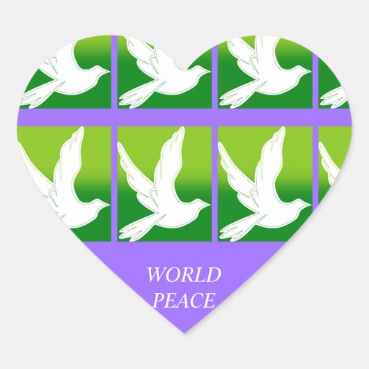 WERELDVREDE HART STICKER (Voorkant)