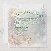 Wereldvrede: Holly Crown Hare Peace Love Kaart (Achterkant)