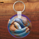 Wereldvrede in mijn handen sleutelhanger (Voorkant)