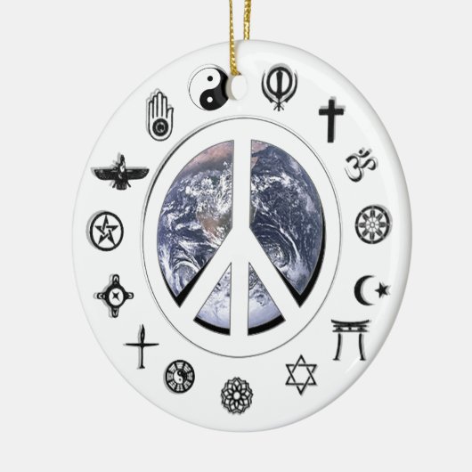 Wereldvrede Keramisch Ornament (Links)