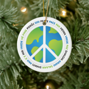 Wereldvrede Keramisch Ornament