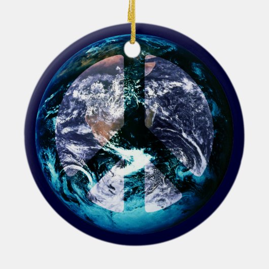 Wereldvrede Keramisch Ornament (Achterkant)