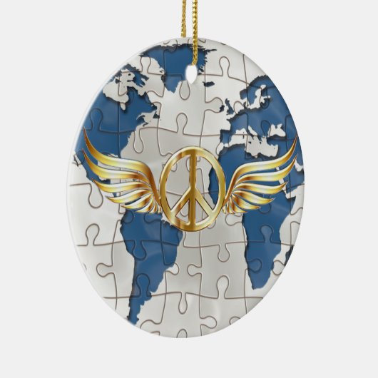 Wereldvrede Keramisch Ornament (Rechts)